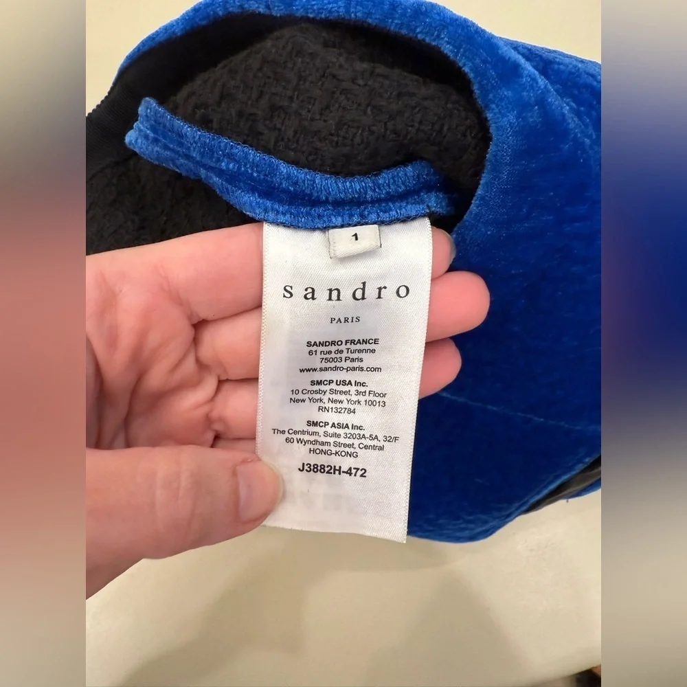 Sandro Blue Mini Pencil Skirt - Picture 8 of 8